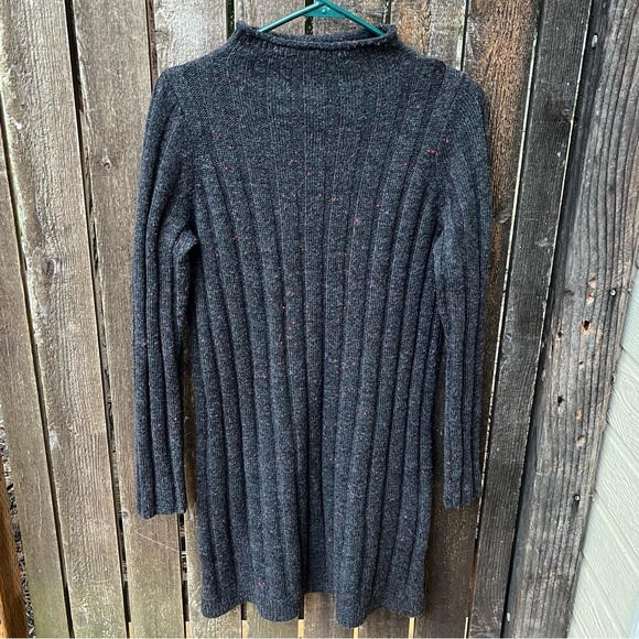 Madewell Donegal Rolled Mockneck Sweater Dress In Gray With Color Fleck Sz M - Picture 9 of 16